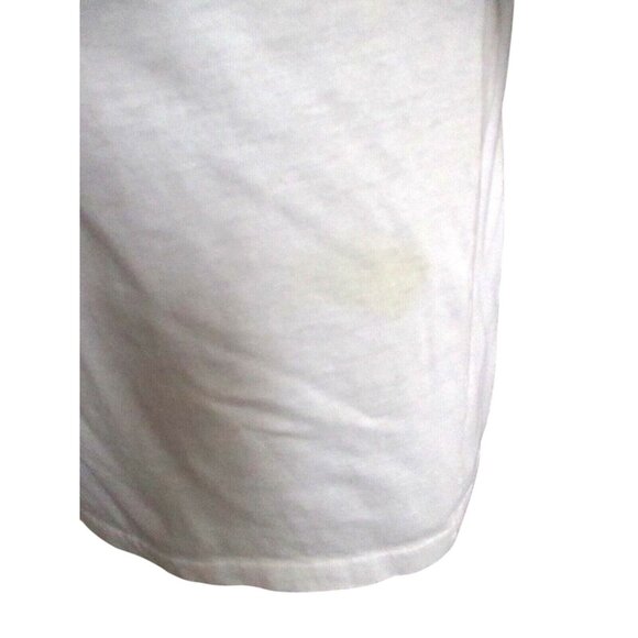 Vintage Mens Polo Shirt Medium Single stitch 80s WHITE BALL STATE UNIVERSITY - Picture 6 of 6